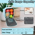 thumbnail image 4 of Lunch Box for Kids Boys Girls Men Women, Insulated Small Soft Cooler Lunch Bag Kit for School Work Picnic Travel - Reusable Portable lunchbox, Chenille Letters, Light Blue, 4 of 7