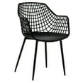 thumbnail image 2 of Spaco Set of 4 Heavy Duty Modern Dining Chair with Airy Hollow Backrest-Black, Lounge Chair, Dining Room Chair for Kitchen, Dining, Bedroom, Living, 2 of 8