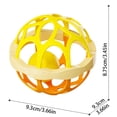 thumbnail image 3 of KOYPTL Baby Teether-Large Sensory Play Ball With Pastel Rattle- Easy Grip For Infants-Promotes Motor Skills And Tummy Time-Bpa-Free,Safe Baby Toy For 0-6-12-18 Months,Birthday Christmas Gift, 3 of 6