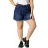 Agnes Orinda Juniors' Plus Size Denim Shorts Ripped Stretched Distressed Jean Shorts