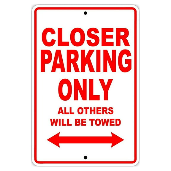 Closer Baseball Player Parking Only Gift Decor Garage Metal Aluminum 8"x12" Sign