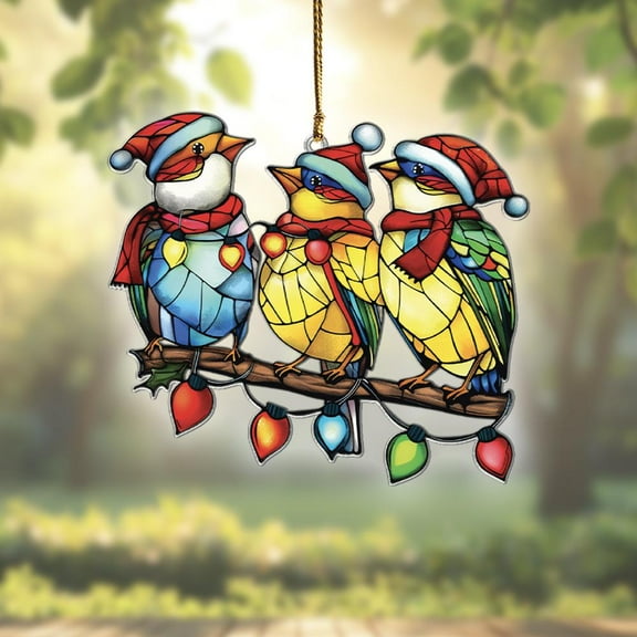 Birds Acrylic Suncatcher Window Hanging, Birds Ornaments, Birds Decor, Birds Gifts For Women Men, Birds Christmas Ornaments, Bird Lover Gift