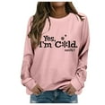 thumbnail image 1 of WEAIXIMIUNG Robe Sweat-Shirt Surdimensionnée Manches Courtes Automne et Hiver Imprimé Lettre Col Rond Épaule Manches Longues Pull Décontracté (4), 1 of 4