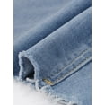 thumbnail image 5 of INSPIRE CHIC Casual Denim Maxi Skirt for Womens High Waisted Flared Panel Long Jean Skirts S Light Blue, 5 of 6
