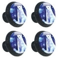 thumbnail image 2 of 4 Pcs Galaxy Polar Bear Knobs for Kitchen Cabinet Cupboard Dresser Bookcase Drawer Pulls Handles Round Home Decor, 2 of 8