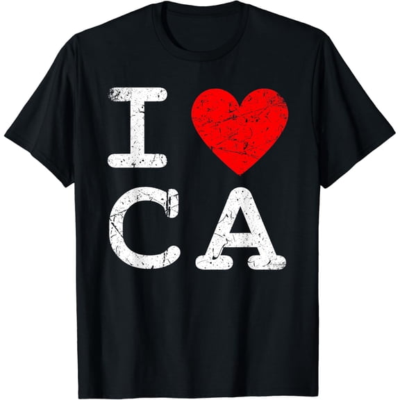 I Love Heart California USA State CA Souvenir Gift Grunge T-Shirt mens t shirt，black，women，funny，misfits，men，journey