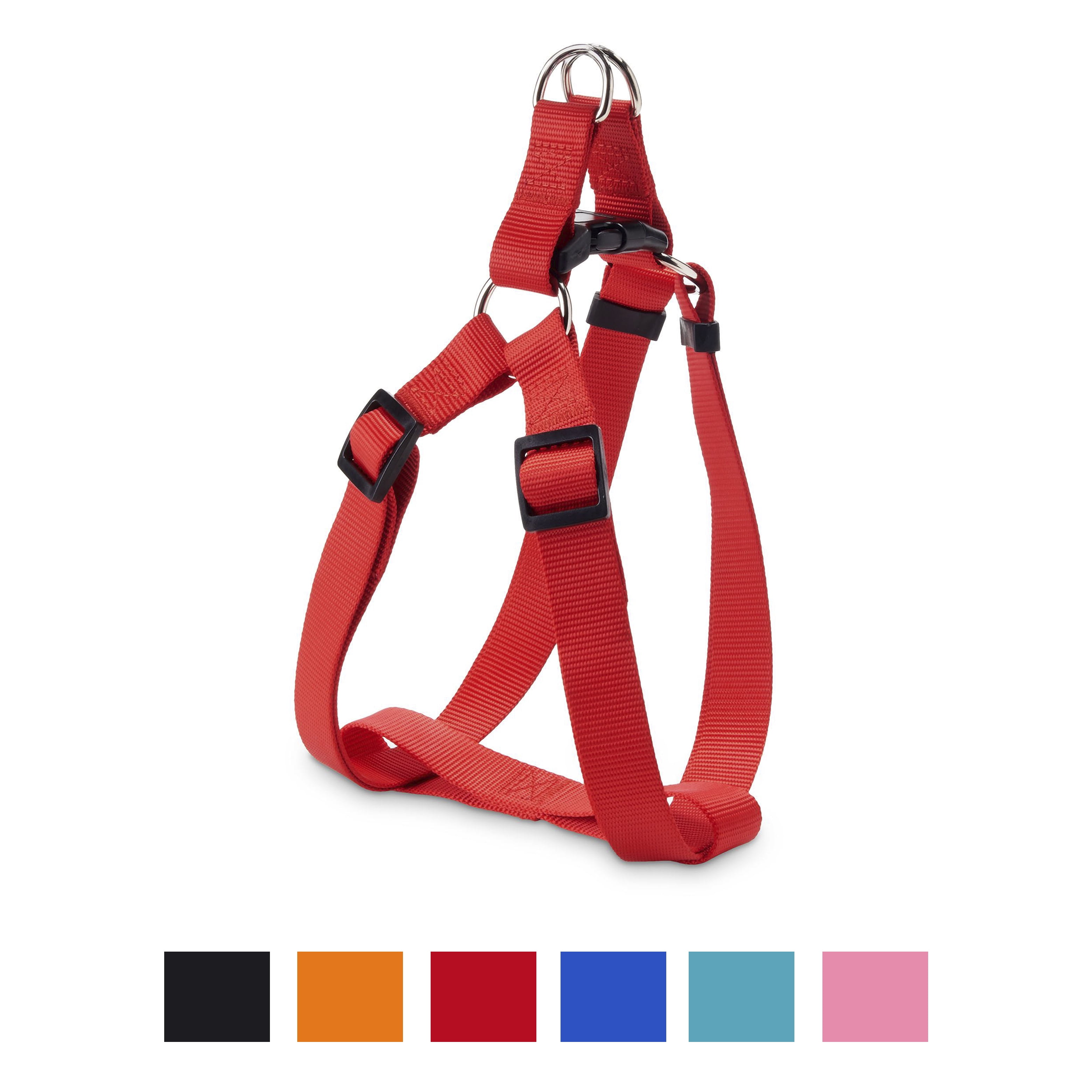 Vibrant Life Solid Polyester StepIn Dog Harness, Red, 2236 in
