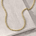 thumbnail image 4 of Ross-Simons 3.2mm 14kt Yellow Gold Rope-Chain Necklace, Women's, Adult, 4 of 6