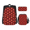 thumbnail image 1 of Balery Christmas Red Balls Mochila escolar 3 en 1 para niños: mochila resistente con lonchera térmica y estuche para lápices. Mochila escolar para niños y niñas., 1 of 7