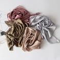 thumbnail image 4 of serony Women Solid Satin Square Scarf Winter Pure Color Head Neck Shawl Ladies Gift Kerchief, 4 of 8