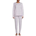 thumbnail image 2 of Secret Treasures Women's and Women's Plus Size Sweatshirt and Pants Sleep Set, 2-Piece, 2 of 5