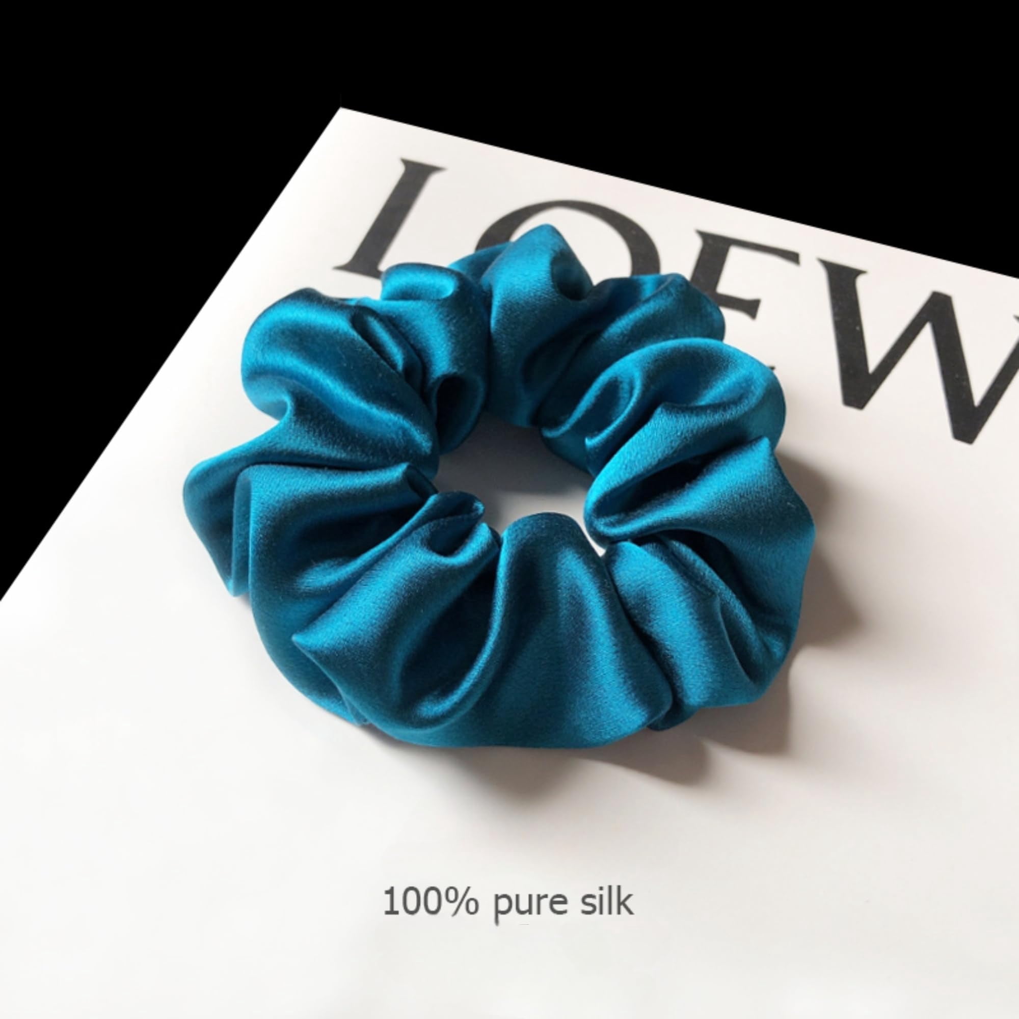 30 Momme Mulberry Silk Scrunchies for Women – Large Hair Ties for Curly Hair, Sleep & Ponytails – Soft, Gentle Hold