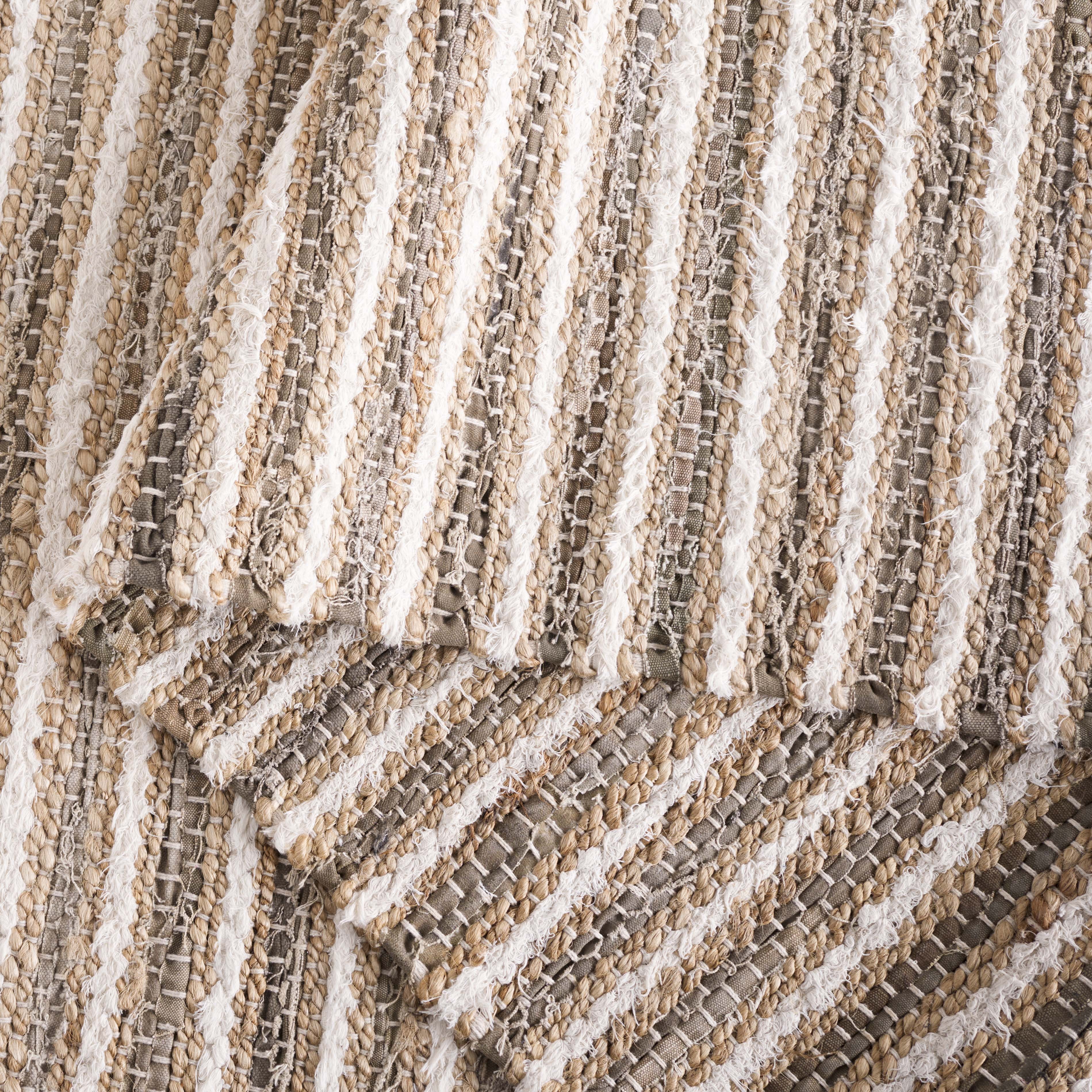 SAFAVIEH Cape Cod Jacinth Striped Area Rug, Natural/Green, 4' x 6'