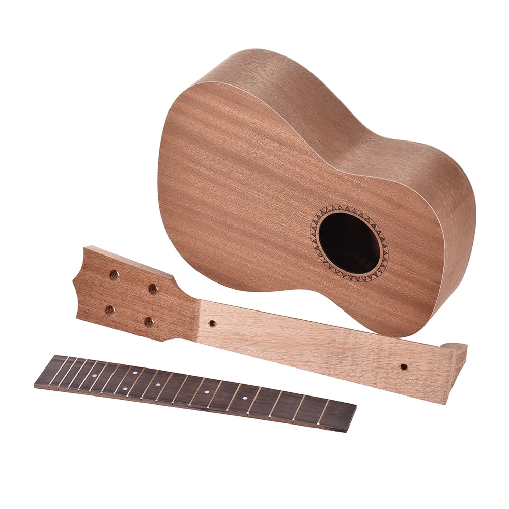 26in Tenor Ukelele Ukulele Hawaii Guitar Diy Kit Sapele Wood Rosewood Fingerboard With Pegs String Nut