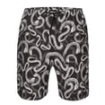 thumbnail image 4 of Kdxio Hand Drawn Snake Pattern Mens Casual Shorts - Drawstring Summer Beach Sports Shorts for Men, 4 of 9