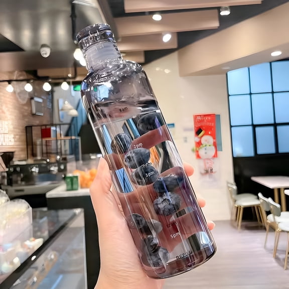 ACDANC Water Bottle Scale Portable Kettle for Travel 500ml Sports Bottle Beverage Bottle Student Mountain Bike Transparent Plastic Clear Water Bottle