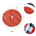 thumbnail image 5 of SANMADROLA Christmas Tree Skirt,48 inch Red Merry Christmas Tree Skirt with Gold Snowflake Faux Fur Christmas Decorations,Xmas Tree Base Mat for Indoor Outdoor Holiday New Year Party Home Decorations, 5 of 7