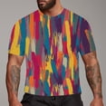 thumbnail image 2 of Ketyyh-chn99 T Shirts for Men Relaxed Fit Fashion Floral Blouses V Neck Shirts Blouse Tunic Red,XL, 2 of 4