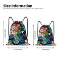 thumbnail image 4 of Easygdp Colorful Flowers Drawstring Backpack, Beach Sackpack, Travel Sackpack Lightweight for Sports, Gym, Travel, Swimming - Small, 4 of 9
