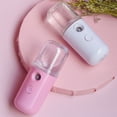 thumbnail image 3 of 2 piezas 30 ml Mini humidificador facial pulverizador facial portátil USB recargable práctica máquina de cuidado de la piel (blanco y rosa), 3 of 5