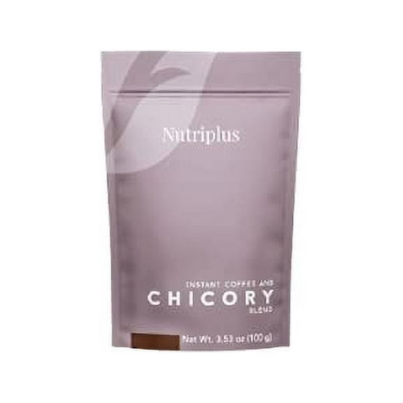 Nutriplus Chicory. Instant coffee & chicory blend. Chicory roots ground into powdered providing inulin support, a significant amount of prebiotic fiber for metabolism, improving the digestive system.
