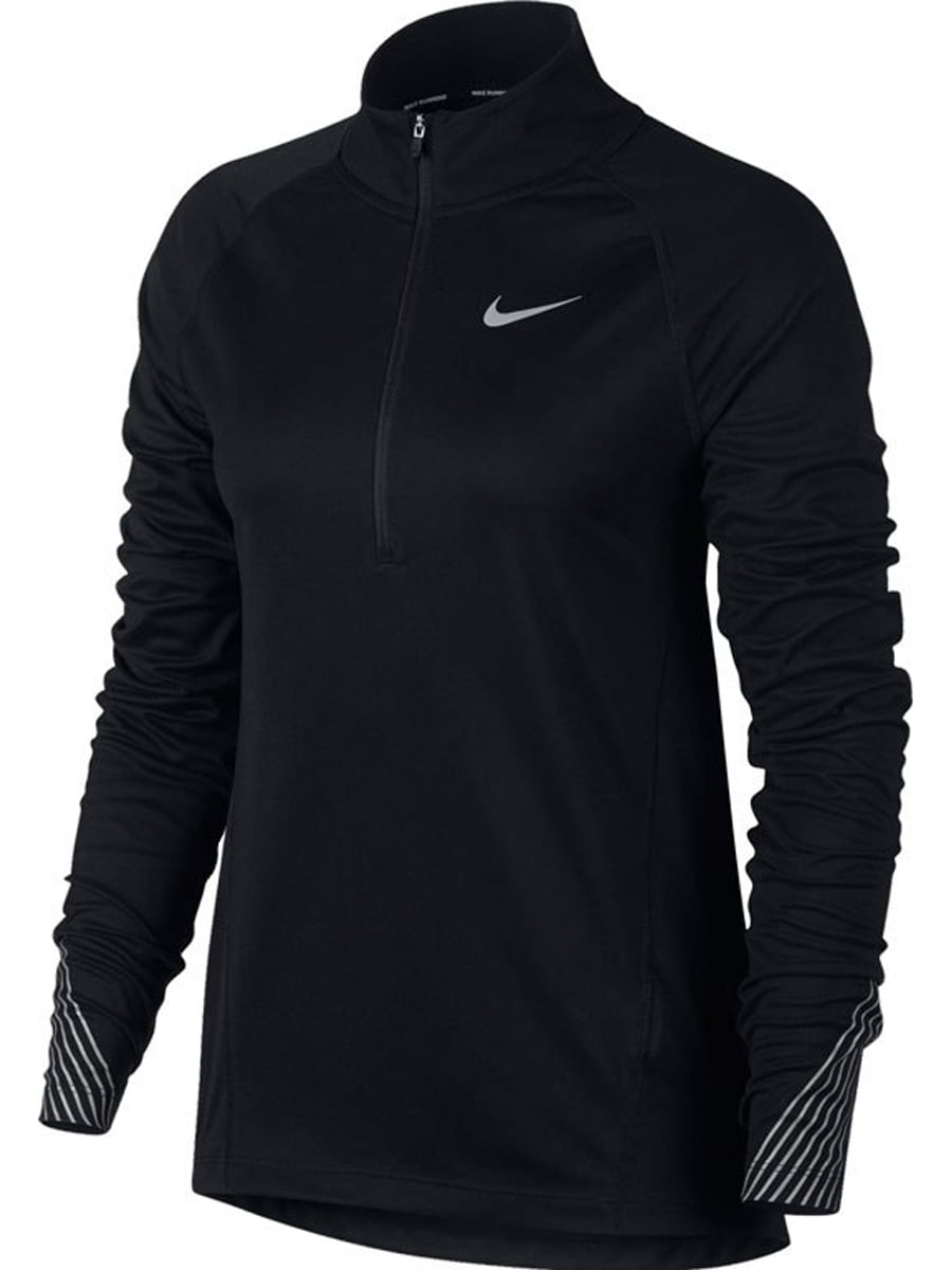 Nike - Nike Womens Dri-Fit Flash Half Zip Core Running Shirt Top Black ...