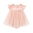 thumbnail image 1 of Gibobby Vestido invierno mujer Vestido de tul sólido de manga larga con volantes para niñas recién nacidas(Rosa, 0-3 Meses), 1 of 5