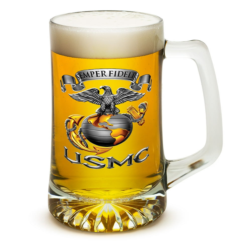 Beer Mugs with Handles US Marine Corps Tankard Beer Mug USMC Semper Fidelis Marine Gifts