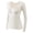 Light luxury milky white, variant on L-2XL Plus Size Warm Bras Women's Fleece-Lined Thickened Base Layer Top Long Sleeve Autumn Winter Warm Clothing From China