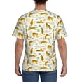 thumbnail image 3 of Bixox Men's Leopard Print Printed Short Sleeve Skinny Athletic T-Shirt, 3 of 6