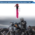 thumbnail image 2 of Accesorios para Casco de Motocicleta Decoración Lazo Coleta para Cascos de Motocicleta Bicicleta Esquí Negro Rosa Rojo Seda de Alta Temperatura Pegamento PU 1 Juego, 2 of 6