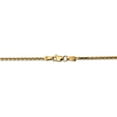 thumbnail image 3 of Real 14kt Yellow Gold 1.9mm Diamond Cut Parisian Wheat Chain Chain Bracelet; for Adults and Teens; for Women and Men, 3 of 4