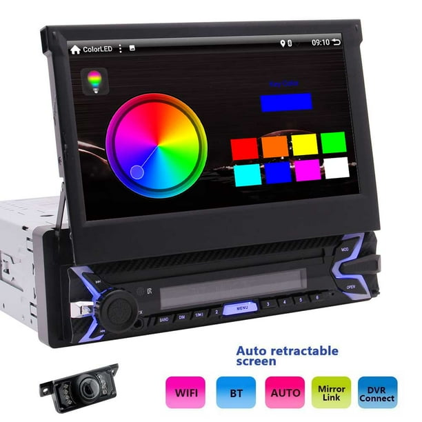 EINCAR Android 9.0 Car Stereo Single Din with 7 Inch Flip Out Touch