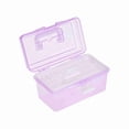 thumbnail image 1 of Contenedor De Almacenamiento Para Manualidades, Caja De Arte Con Asa, Apilable De 2 Capas, Estuche De Plástico Portátil Para Organizar Artículos De Papelería, Costura,, 1 of 7