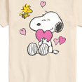thumbnail image 3 of Peanuts - Snoopy and Woodstock Hearts Short Sleeve Graphic T-Shirt, 3 of 6