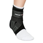 Zamst A1 Sports Ankle Brace with Adjustable Three Way Straps For Moderate (Grade II) Lateral Ankle Sprain-for Basketball, Volleyball, Football, Lacrose, Tennis, Pickleball-Black, Right Medium