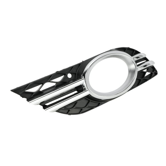 Unique Bargains Front Right Front Bumper Fog Light Cover No.2118850822 Fog Lamp Bezel Trim for Mercedes-Benz E320 Bluetec 2007-2009 Black Silver Tone ABS