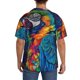 thumbnail image 3 of Fotbe Vibrant Rainbow Parrot Fantasy Camisa Estampada de Manga Corta para Hombre, Casual de Verano, Estilo Playero, Sin Arrugas-XX-Large, 3 of 5