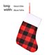 thumbnail image 4 of Monstrate Patrón de cuadrícula Medias de Navidad Calcetines de estilo simple Colgador de bolsas de frutas Bolsa de regalos Colgante grande Kits de decoración para fiestas Rojo Negro/S, 4 of 6