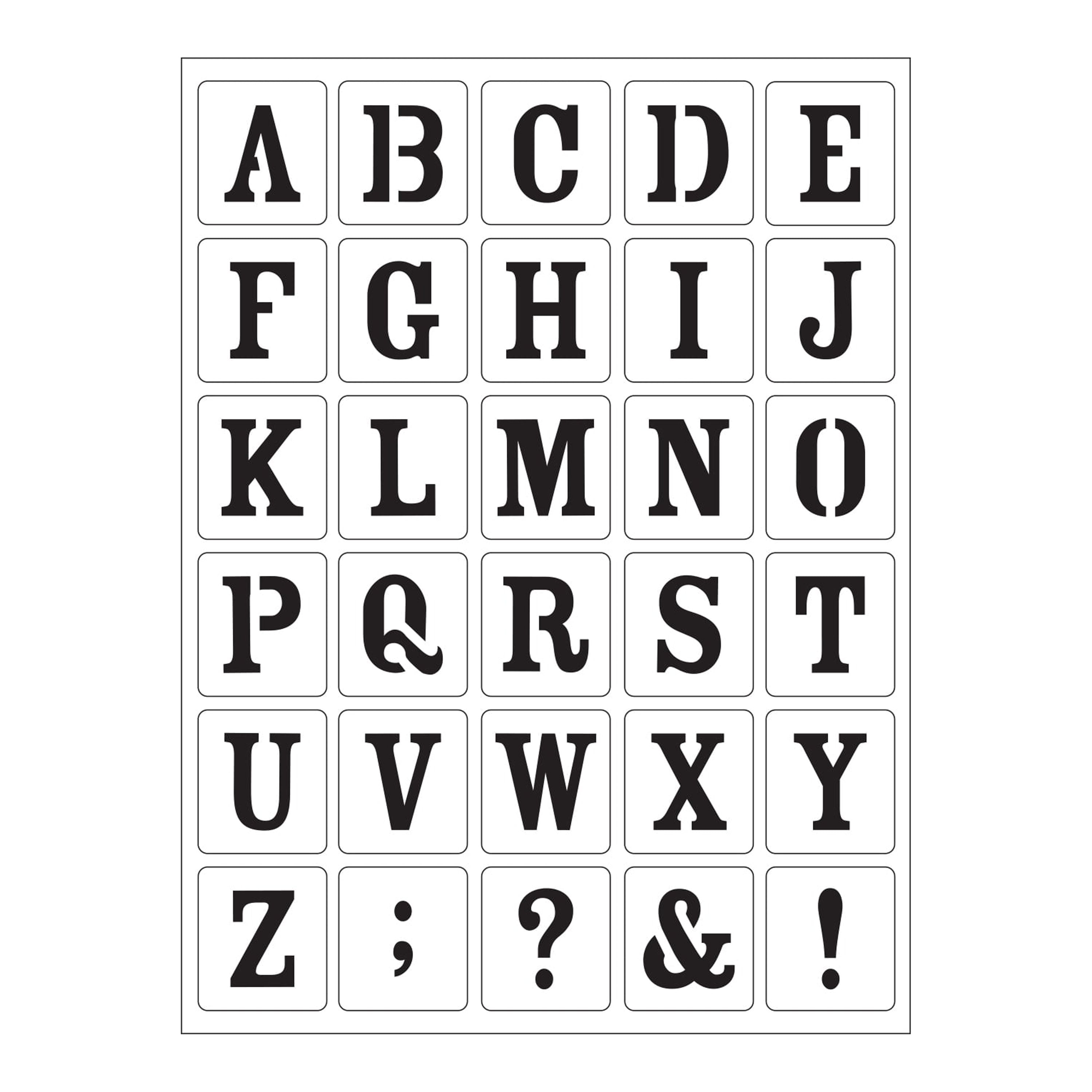 Hello Hobby 0.75" Letter Stencil (30 Count)