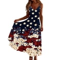 thumbnail image 6 of Erwazi Summer Dresses for Women 4th Of July Printed Crew Neck Sleeveless Ankle Length Dress Celebrations Outdoor Parties Activities Casual Dresses, 6 of 7