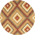 thumbnail image 1 of Ahgly Company Indoor Round Southwestern Brown Country Area Rugs, 3' Round, 1 of 4