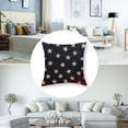 thumbnail image 5 of Acheng Set of 2 Soft Chenille Decorative Patriotic Throw Pillow Cover Case Geometric Stars July 4th Accent Square Cushion Cover Case Sham for Couch Sofa Bed Car 22x22in, 5 of 7