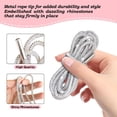 thumbnail image 2 of Bling Shoe Laces for Sneakers & Concert Outfits - 2PCS Rhinestone Sparkle Laces, Metallic Glitter Rope for Boots, Hoodies, Rave Costumes, Festival Accessories (47" Length, Silvery), 2 of 5