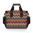 thumbnail image 7 of FORMRS Insulated Cooler Bag 24 Cans Capacity Soft Leakproof Lunch Box with Side Pockets, Brown Geometric, 7 of 7
