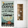 thumbnail image 3 of Small Stall RV Happy Camper Shower Curtain 36Wx72H Inches Narrow Camping Travel Trailers Rustic Inspirational Quotes Cloth Fabric Waterproof Polyester Bathroom Home Decor Set with Hooks, 3 of 6