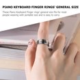 thumbnail image 4 of Piano Key Ring Stainless Steel Finger Ring Piano Key Jewelry Novelty Ring Decor, 4 of 8