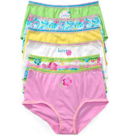 Girls' Low-Rise Briefs, 6 Pack