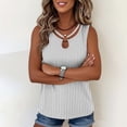 thumbnail image 4 of yillto Tank Tops for Women Summer Striped Sleeveless Tee Loose Casual Crewneck Shirts Fashion Tunics Blouse, 4 of 6