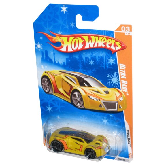 Hot Wheels Track Stars '09 03/12 Yellow Ultra Rage Toy Car 057/190 - (Snowflake Card)